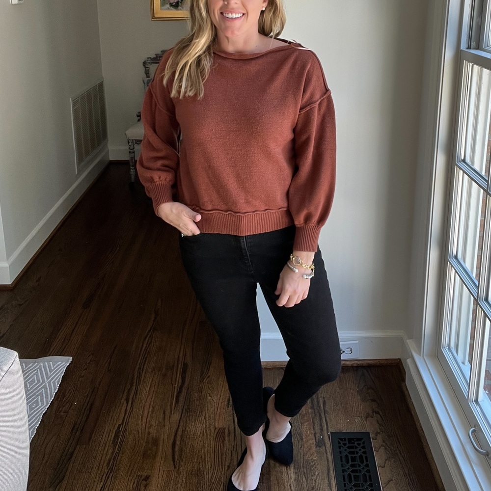 Burnt Orange / Rusty Brown Boutique Sweater